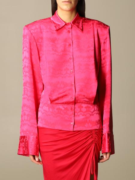 THE ATTICO: shirt with maxi shoulders - Red | The Attico shirt 211WCT34 ...