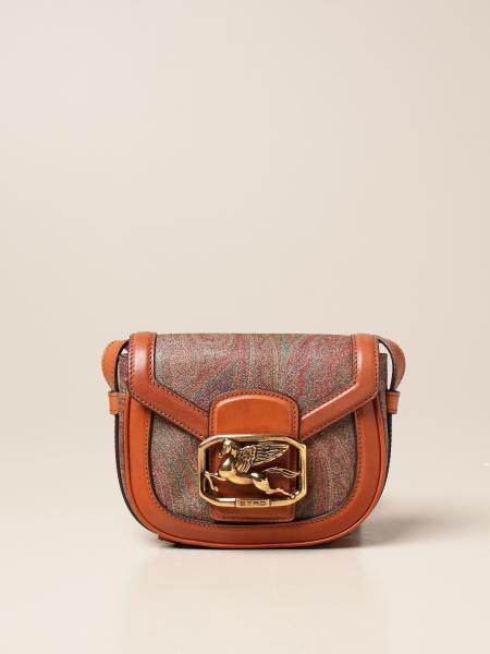 ETRO Pegaso Paisley Shoulder Bag Red,Brown