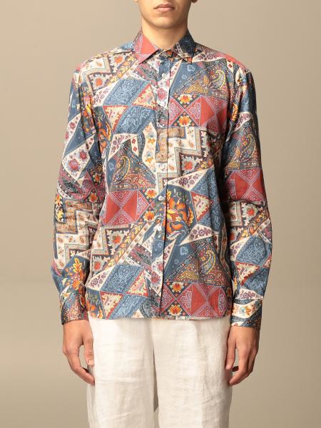 ETRO: shirt with patchwork print - Sky Blue | Etro shirt 16376 4725 ...