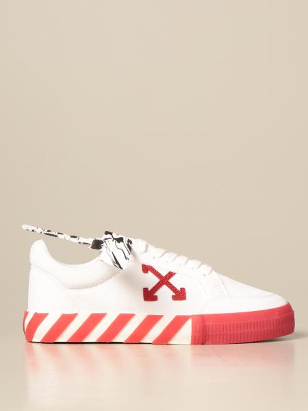 OFF-WHITE: Off White sneakers in canvas with logop - White | Off-White ...
