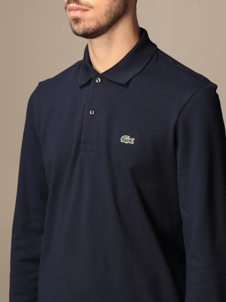 LACOSTE: basic cotton polo shirt with logo - Navy | Polo Shirt 