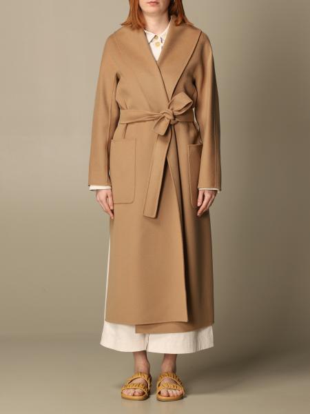 Weinig zeemijl verjaardag S MAX MARA: coat in virgin wool - Camel | S Max Mara coat 90110411600  online on GIGLIO.COM