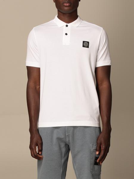 stone island white polo shirt