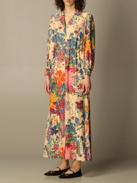 GUCCI: Abito lungo a fantasia floreale - Avorio | Abito Gucci 643354 ZAGH1  GIGLIO.COM