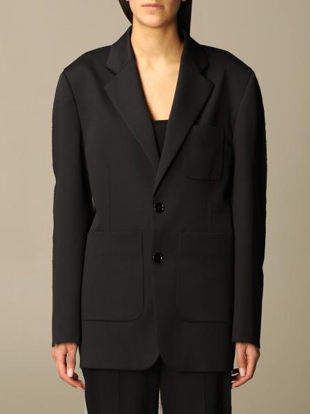 Mm6 Maison Margiela: Single-breasted jacket Mm6 Maison Margiela bi-material