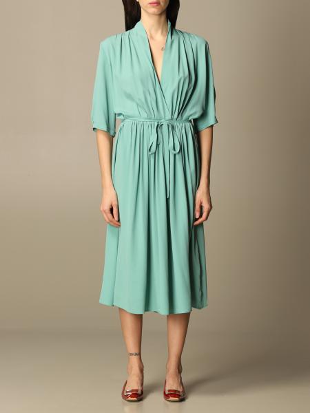 Jucca Outlet: dress with bow - Green | Jucca dress J3317009 online at ...