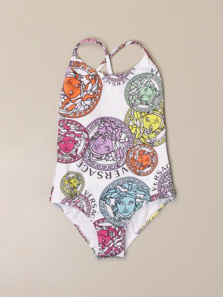 Costume intero Versace Young con testa di Medusa all over
