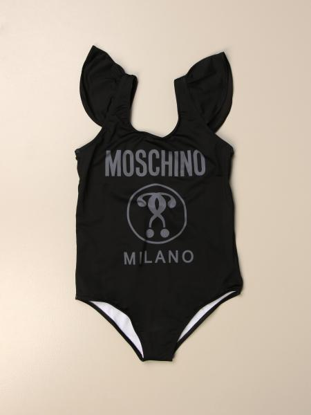 MOSCHINO KID: one-piece swimsuit with logo - Black | Moschino Kid ...