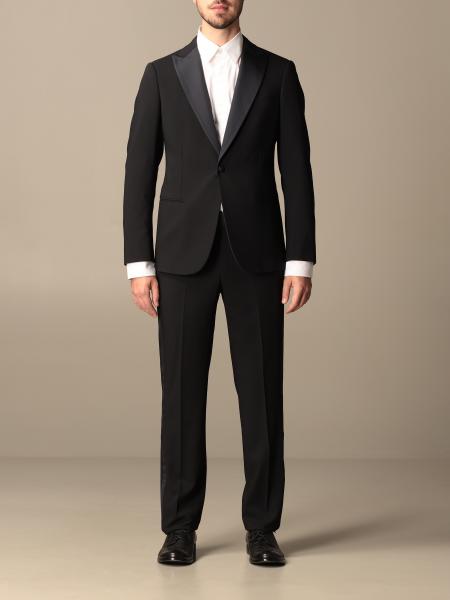 GIORGIO ARMANI: suit for man - Black | Giorgio Armani suit 8WGAS006 ...