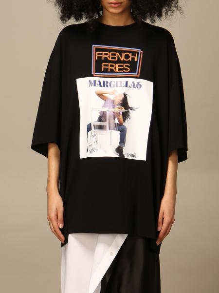 Mm6 Maison Margiela: Mm6 Maison Margiela over t-shirt in cotton with big print