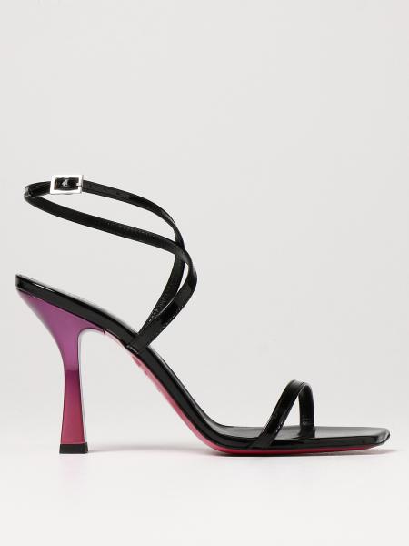 JUST CAVALLI: patent leather sandals - Black | Just Cavalli heeled ...