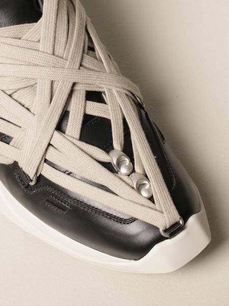 RICK OWENS: Megalaced sneakers in leather - Black | Sneakers 