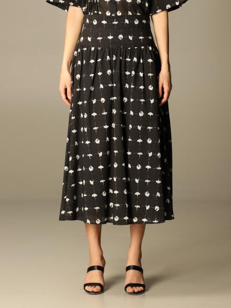 Alysi women: Alysi skirt in floral patterned fabric