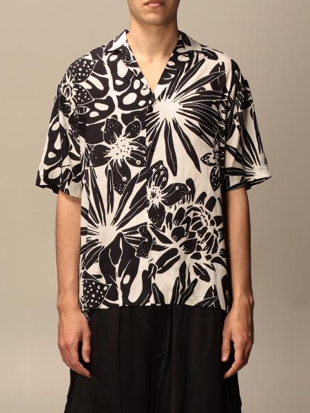 LANEUS: floral patterned shirt - White | Laneus shirt CMU6552 online at ...