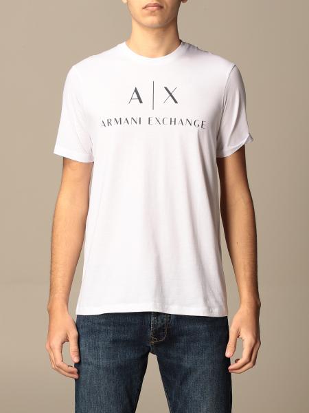 ARMANI EXCHANGE: T-shirt with AX logo - White | Armani Exchange t-shirt ...