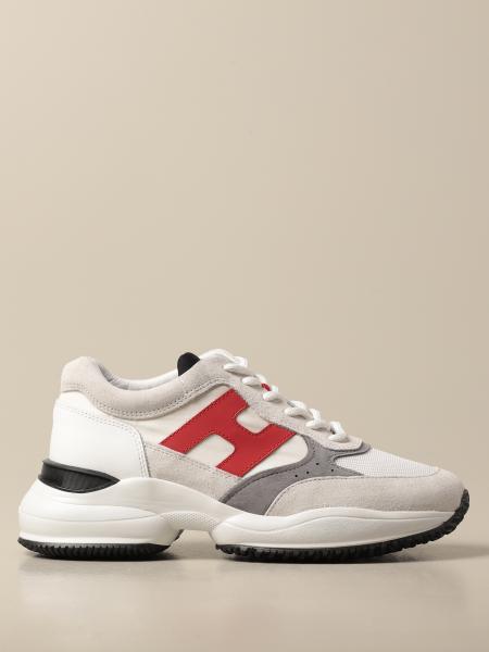 HOGAN: sneakers in nubuck suede and micro mesh - Red | Hogan trainers ...