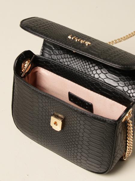 LIU JO: crossbody bag in synthetic leather with crocodile print - Black ...