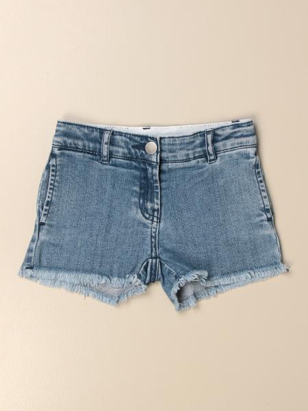 Stella Mccartney Denim Shorts With Butterfly Embroidery Denim