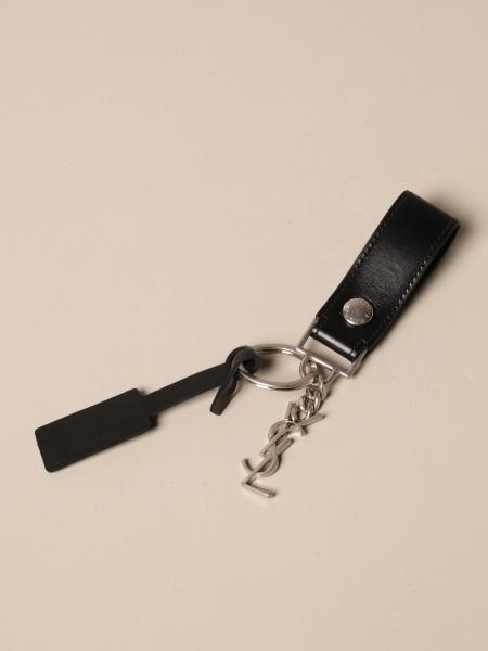 Saint Laurent key ring in leather with monogram