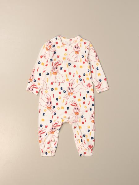 Mini Rodini: Mini Rodini onesie in patterned cotton