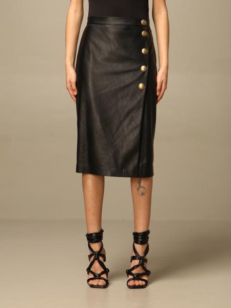 PINKO: Classic skirt with metal buttons - Black | Pinko skirt 1G15WS ...