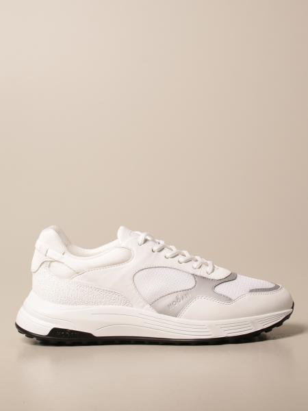 HOGAN: hyperlight running sneakers in mesh and leather - White | Hogan ...