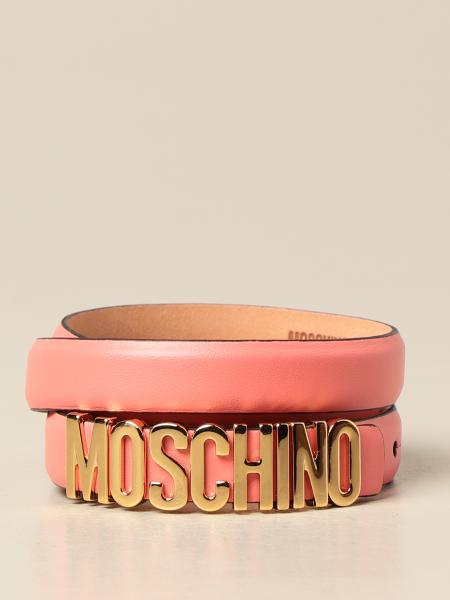 Moschino Boutique leather belt with big logo