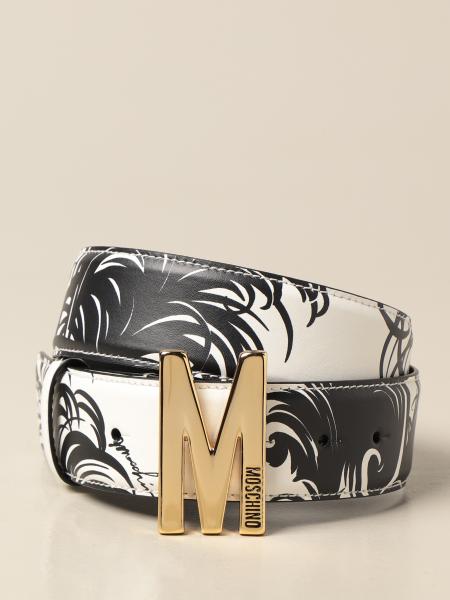 Moschino Boutique patterned belt with big M monogram