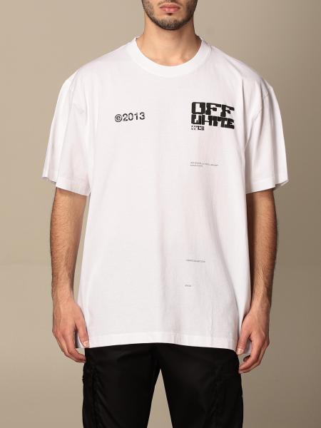Off White cotton t-shirt with logo