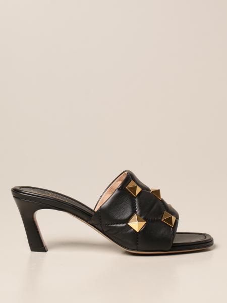 Valentino Garavani donna: Mule Slide Roman Stud Valentino Garavani in pelle con maxi borchie
