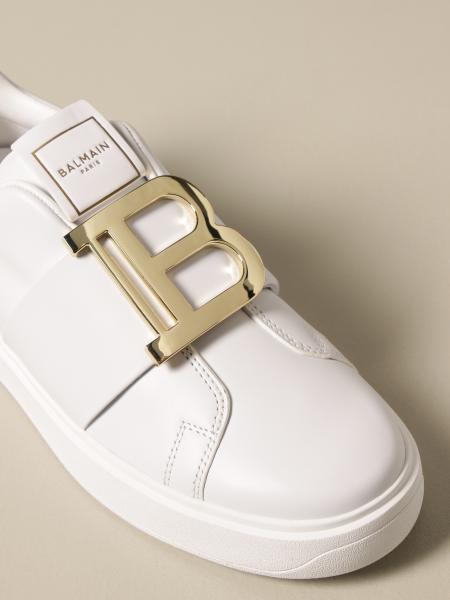 BALMAIN: Sneakers In Leather With Big B Logo | Sneakers Balmain Women ...