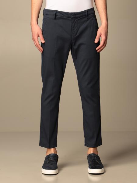 Dondup Outlet: trousers in cotton blend - Blue | Dondup pants ...