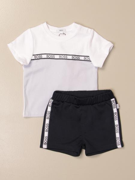 Aanbeveling envelop Veeg HUGO BOSS: t-shirt + bermuda shorts set in cotton - White | Hugo Boss  jumpsuit J98308 online on GIGLIO.COM