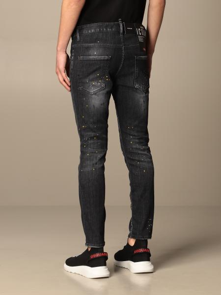 DSQUARED2: Icon Ibrahimovic x jeans with paint stains - Denim | Jeans  Dsquared2 S79LA0026 S30503 GIGLIO.COM