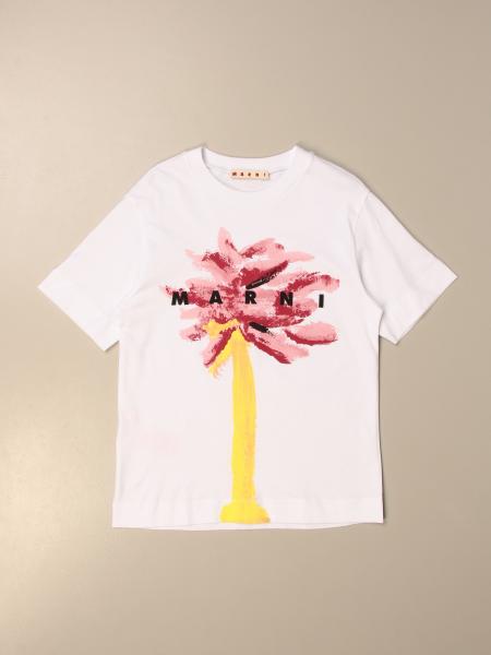 T-shirt Marni in cotone con stampa logo