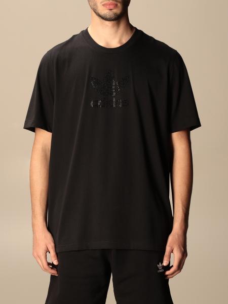 ADIDAS ORIGINALS: oversized T-shirt with logo - Black | Adidas Originals t-shirt GN3646 online on GIGLIO.COM