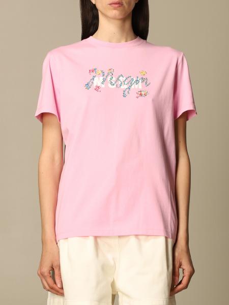 Msgm cotton t-shirt with logo