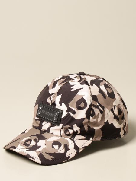 Les Hommes camouflage hat with logo