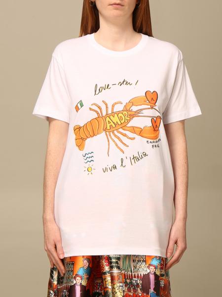 Alessandro Enriquez: Alessandro Enriquez striped T-shirt with print
