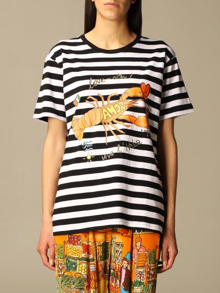 Alessandro Enriquez: Alessandro Enriquez striped T-shirt with print