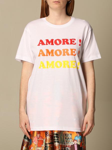 Alessandro Enriquez: Alessandro Enriquez striped T-shirt with love print