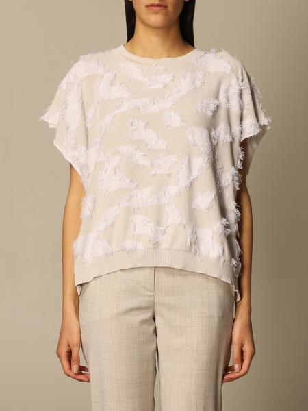 FABIANA FILIPPI: cotton sweater with applications - Beige | Fabiana ...