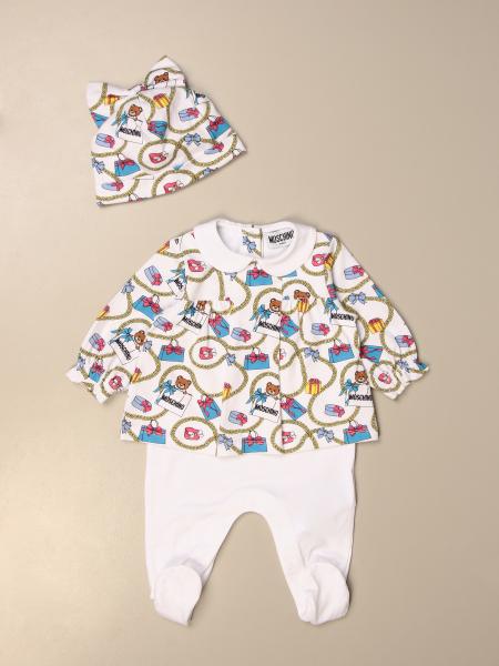 Moschino Baby footed onesie + bib set