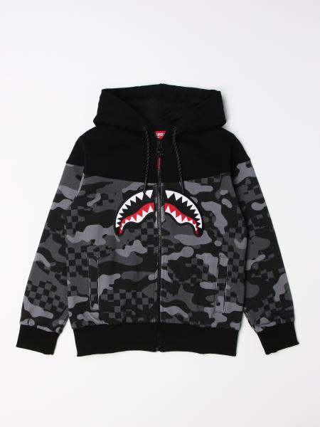 SPRAYGROUND: hoodie with shark print | Sweater Sprayground Kids Black ...