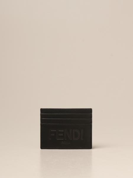 Fendi credit card holder in leather