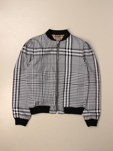 sobrina Intensivo cartel BURBERRY: reversible bomber jacket in polyester with vintage check pattern  - Black | Burberry jacket 8038400 online on GIGLIO.COM
