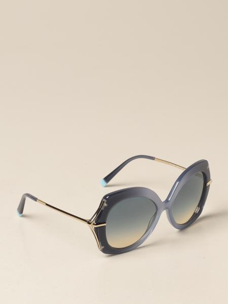 TIFFANY: Occhiali da sole in acetato con logo - Azzurro | Occhiali Tiffany  TF 4169 GIGLIO.COM
