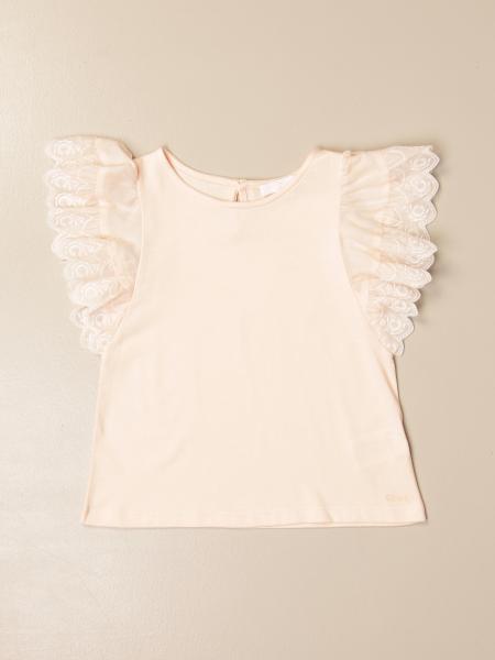 Chloé cotton tank top with ruffle sleeves