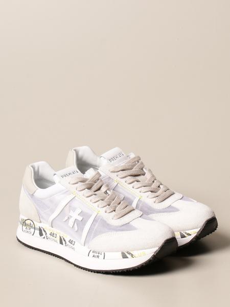 PREMIATA: Conny sneakers in suede, canvas and leather - Ice | Sneakers Premiata  CONNY 5251 GIGLIO.COM