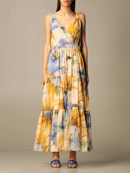 Twin Set Actitude: Twin-set Actitude long dress with floral pattern